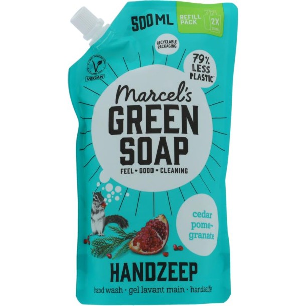 Marcel's Green Soap handzeep ceder & pomegr nav