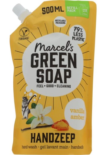 Marcel's Green Soap handzeep vanille & amber nav