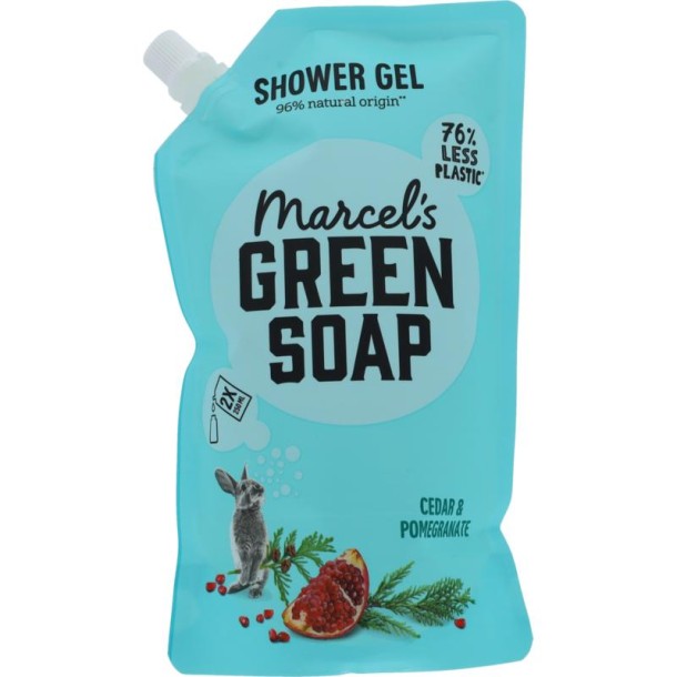 Marcel's Green Soap shower gel cedar & pomegr nav