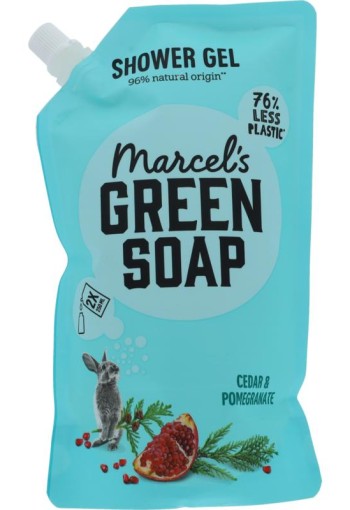 Marcel's Green Soap shower gel cedar & pomegr nav