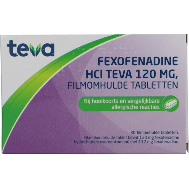 Teva fexofenadine hci 120mg phc uad