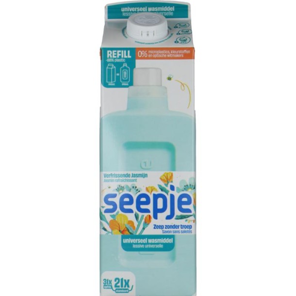 Seepje Wasmiddel universeel refill pak (945 ml)