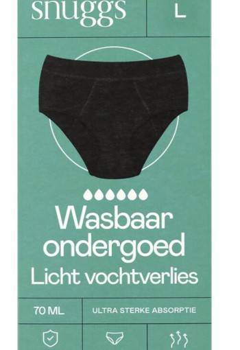 Snuggs Incontinentieondergoed Zwart Maat L