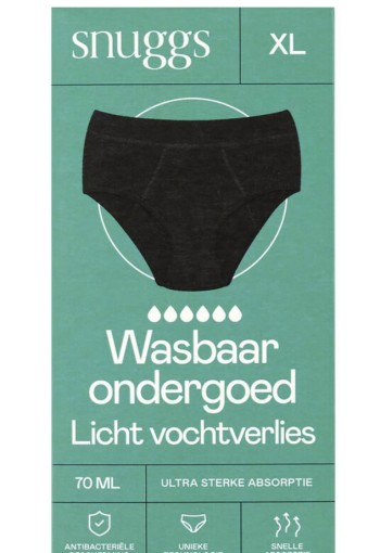 Snuggs Incontinentieondergoed Zwart Maat XL