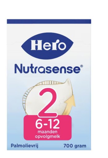 Hero Nutrasense Classic Opvolgmelk 2 (6-12m) met melkvet 700 GR 2 stuks voor € 19,99