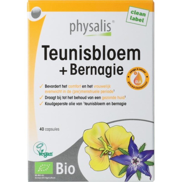 Physalis Physalis Teunisbloem + Bernagie 40 caps BIO (40 ca)