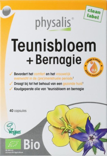 Physalis Physalis Teunisbloem + Bernagie 40 caps BIO (40 ca)