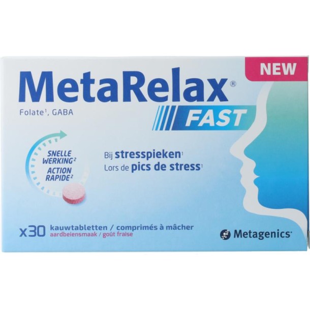 Metagenics MetaRelax Fast 30 kauwtabletten (30 kt)