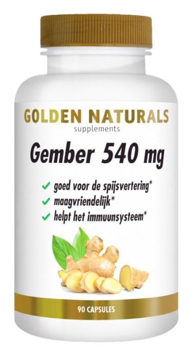 Golden Naturals Gember 540mg (90 Vegetarische capsules)