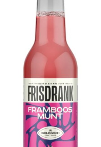 De Frisdrank Fabriek Koolzuurhoudende frisdrank framboos munt bio (275 ml)