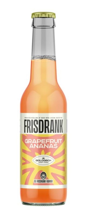 De Frisdrank Fabriek Koolzuurhoudende frisdrank grapefruit ananas bio (275 ml)