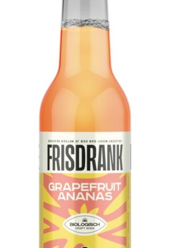 De Frisdrank Fabriek Koolzuurhoudende frisdrank grapefruit ananas bio (275 ml)