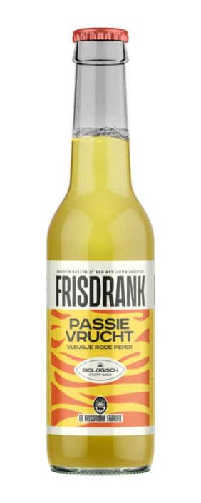 De Frisdrank Fabriek Koolzuurhoudende frisdrank passievrucht peper bio (275 ml)