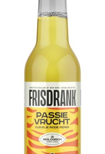 De Frisdrank Fabriek Koolzuurhoudende frisdrank passievrucht peper bio (275 ml)