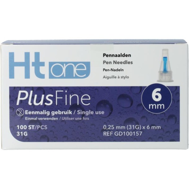 HT One Ht One Plusfine pennnaalden 6mm 31G (100 st)