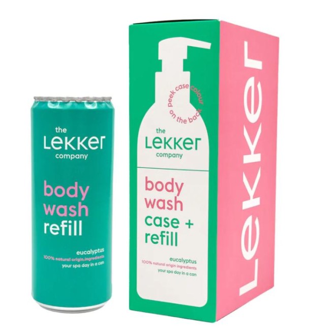Lekker Company Body wash case + refill eucalyptus