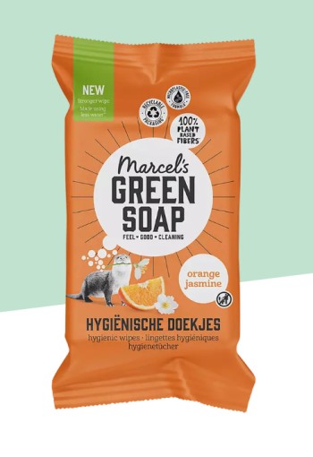 Marcel's Green Soap Hygiënische Doekjes Sinaasappel & Jasmijn 60 stuks 