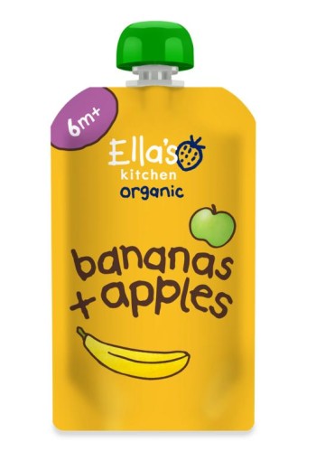 Ella's Kitchen Bananen + appels 6+ bio (120 gr)