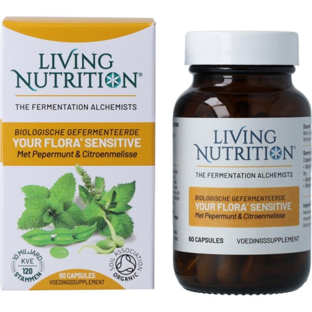 Living Nutrition Your Flora Sensitive pepermunt en citroenmelis bio
