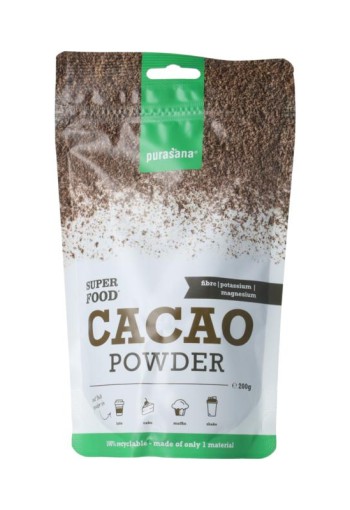Purasana Purasana Vegan cacaopoeder (200 Gram)