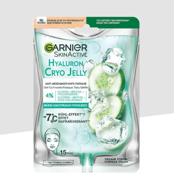 Garnier SkinActive Cryo Jelly Anti-Vermoeidheid Gezichtsmasker + Hyaluron