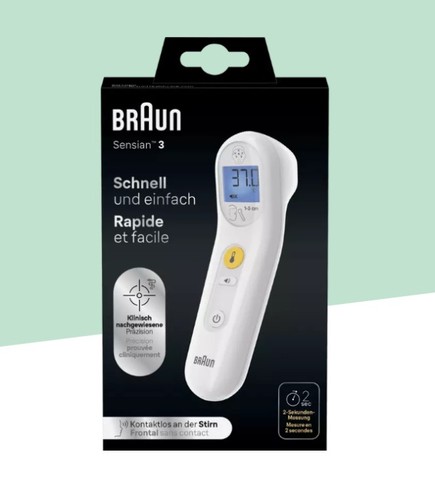 Braun Sensian 3 Contactloze Voorhoofdthermometer