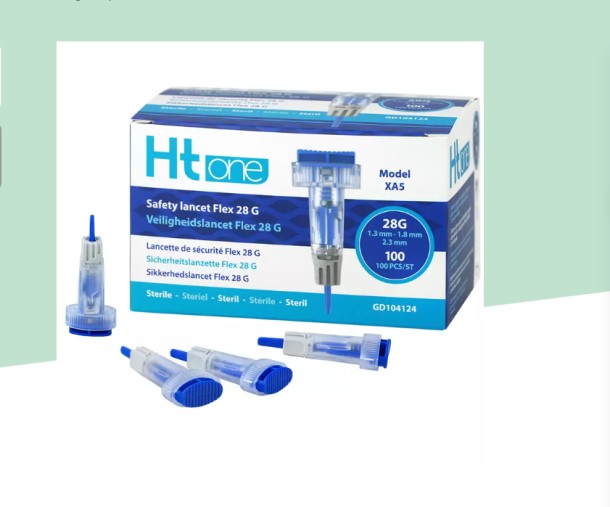 HT One Veiligheidslancet Flex 28 G 100 stuks