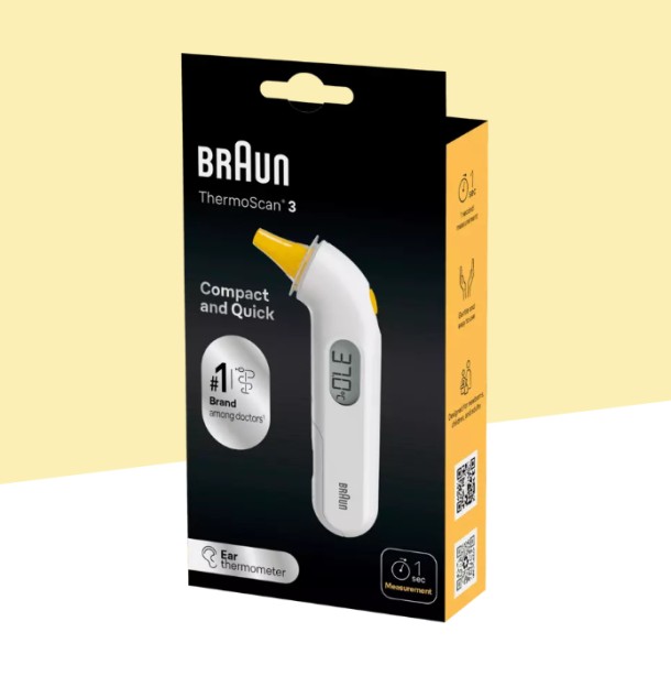 Braun ThermoScan 3 Oorthermometer High Speed IRT3030