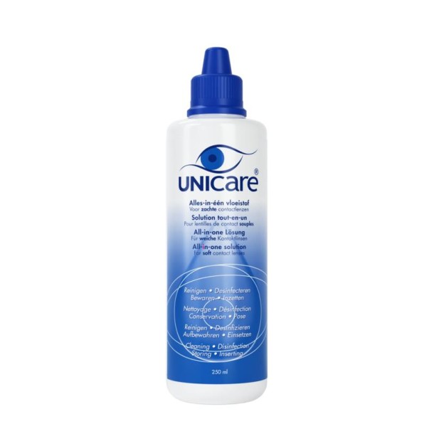 Unicare Unicare AIO lenzenvloeistof voor zachte lenzen (250 Milliliter)