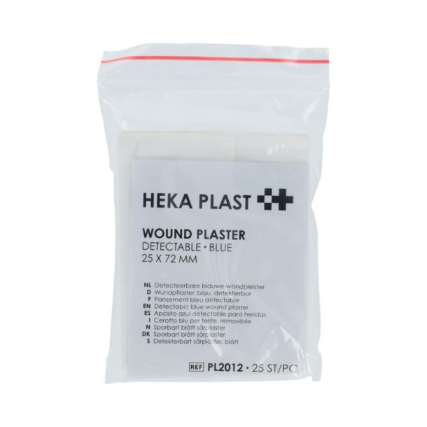 Heka Pleisters blauw detecteerbaar 72 x 25mm (25 Stuks)