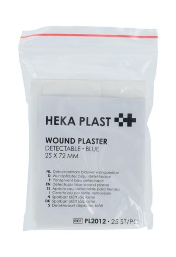 Heka Pleisters blauw detecteerbaar 72 x 25mm (25 Stuks)