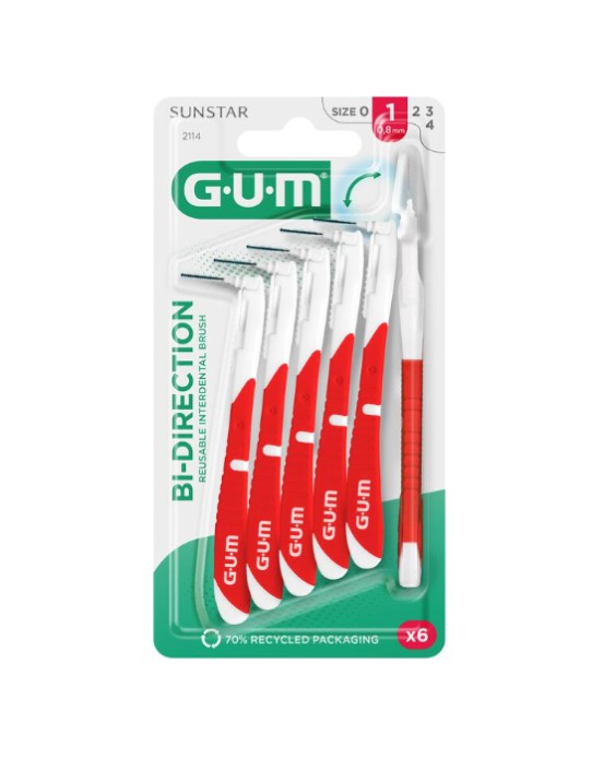GUM® Bi-Direction iso 1 Ragers 6 stuks