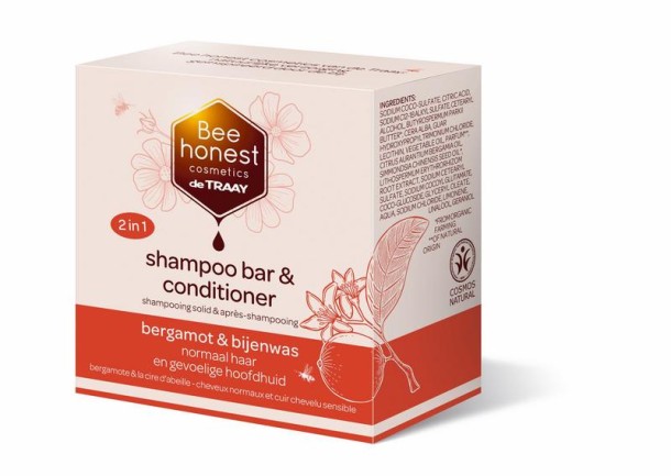 Traay Bee Honest Shampoobar bergamot & bijenwas (80 gr)