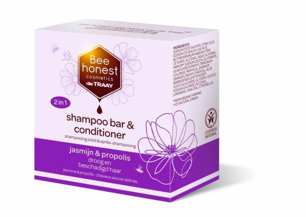 Traay Bee Honest Shampoobar jasmijn & propolis (80 Gram)