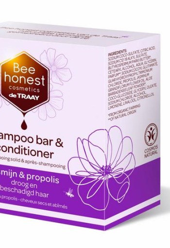 Traay Bee Honest Shampoobar jasmijn & propolis (80 gr)
