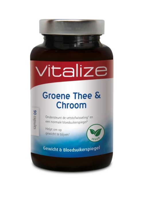 Vitalize Groen thee & chroom (90 Capsules)