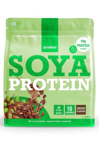 Purasana Plant protein soja cacao bio (400 Gram)