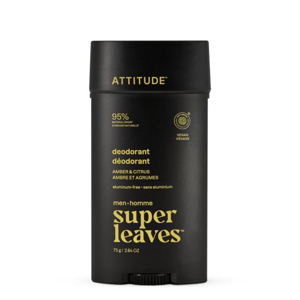 Attitude Men deodorant amber & citrus (75 gr)