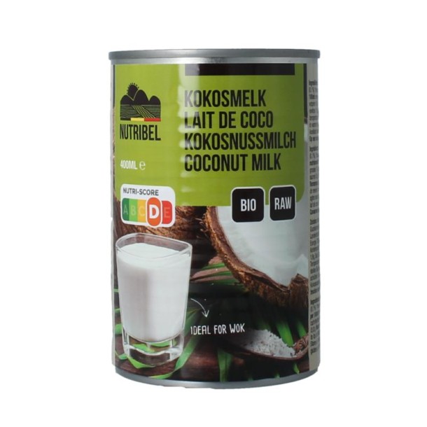 Nutribel Kokosmelk glutenvrij bio (400 Milliliter)