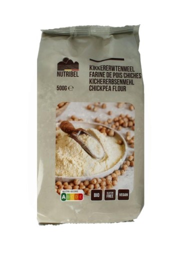 Nutribel Kikkererwtenmeel glutenvrij bio (500 Gram)