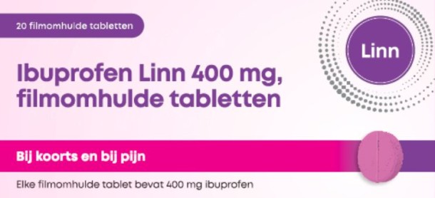 Linn Ibuprofen 400mg roze tablet (20 Stuks)
