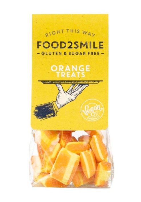 Food2Smile Orange treats suikervrij glutenvrij lactosevrij (90 Gram)