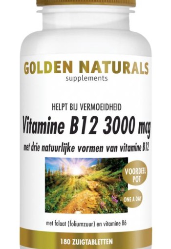 Golden Naturals Vitamine B12 3000mcg (180 zt)