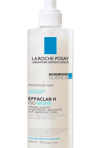 La Roche-Posay Effaclar H sensbioom reinigingscreme (390 ml)