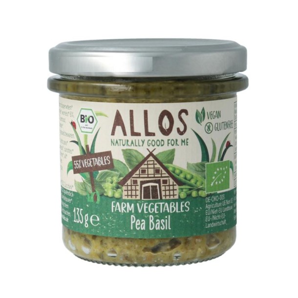Allos OP=OP Farm vegetables doperwten & basilicum bio