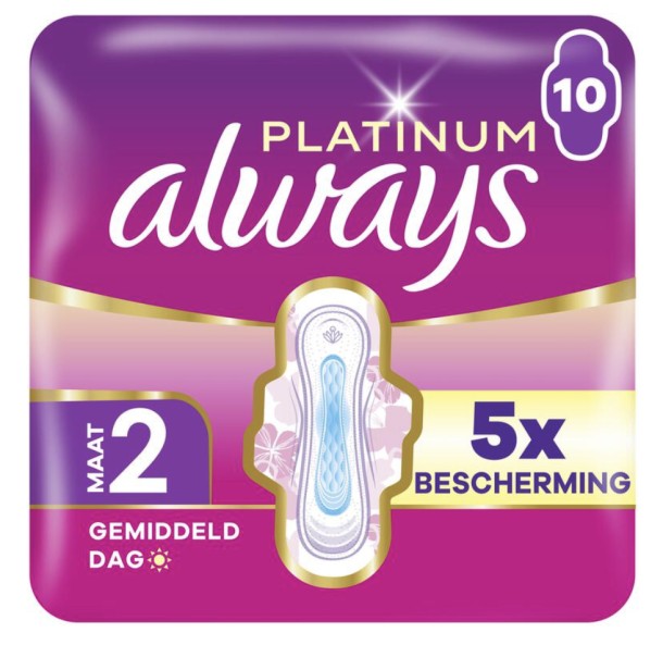 Always Maandverband Platinum Long 10 stuks