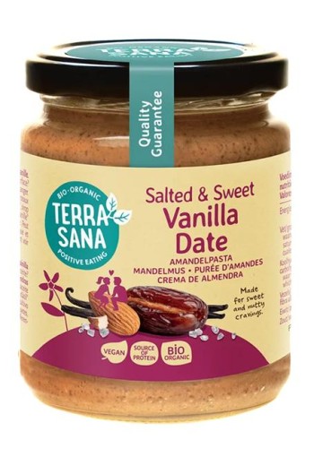 TerraSana Amandelpasta salted & sweet vanille dadel