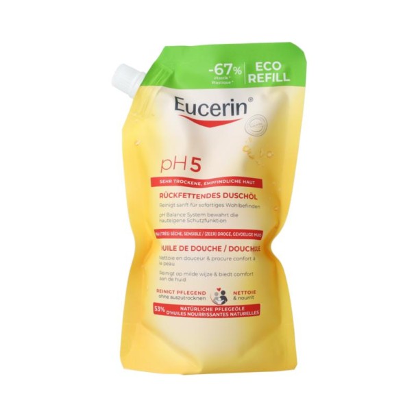 Eucerin PH5 Doucheolie navulling (400 Milliliter)