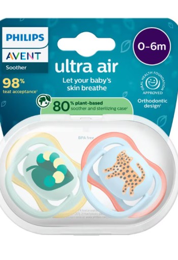 Philips Avent Fopspeen Ultra Air Day 0-6M SCF087/02 2 stuks