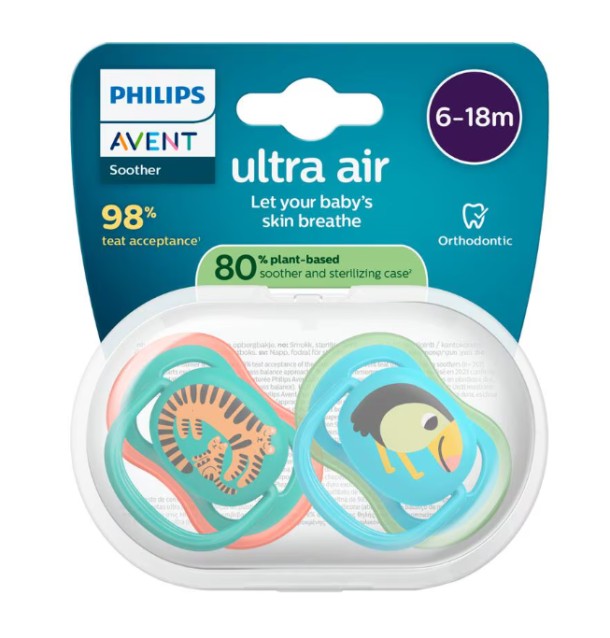 Philips Avent Fopspeen Ultra Air Day 6-18M SCF087/11 2 stuks